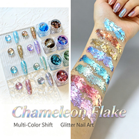 Paillettes de chrome pour ongles à base d'aluminate de strontium, effet super caméléon, multicolores, pigment inorganique, pigment cosmétique