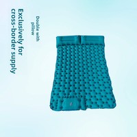 Matelas de camping gonflable double portable, imperméable, pour tente, voyage, randonnée, camping en voiture