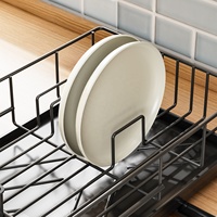 Küchen geschirr trockner Aufbewahrung platten Organizer Dish Drainer Racks mit hängendem Besteck halter