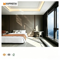 Panneau mural en bois de luxe moderne pour chambre d'hôtel, appartement, villa |   Cloison de séparation personnalisée, écologique, durable, pour usage commercial
