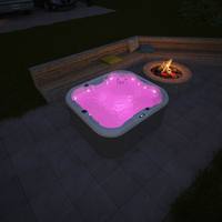 Baignoire d'Extérieur Classique Autoportante en Acrylique à Fonction Massage, Petite Taille