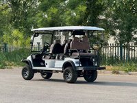 Voiturette de golf électrique de luxe 6 places 72V/220V avec châssis en aluminium, éclairage LED, certifiée DOT et EEC, grande autonomie, sièges confortables