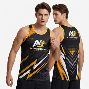 Sports Vest Men's Summer <b>Loose</b> Sleeveless Breathable Anti-UV Eco-Friendly Casual Fitness Sweat Running Basketball <b>Tank</b> <b>Top</b> - Product Image 1