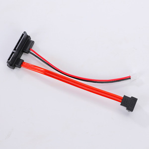 Sata Data <b>Cable</b> 7 15 Pin Right Angle Connector Copper Wire <b>For</b> <b>Computer</b> Hard Drive Connection - Product Image 1