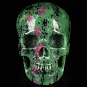 Venta al por Mayor de Cristalhola, Calaveras de Piedra Epidota Zoisita Natural de Alta Calidad, Talladas a Mano, Artesanías, Decoración para el Hogar y Halloween - Product Image 5