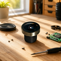 Objectif Fisheye 5MP YX1019 180 °   Objectif optique panoramique ultra grand angle 1,85 mm IH avec capteur 1/2,7 pouces, fabrication OEM sur mesure