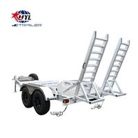 Nouvelle Conception Remorque Utilitaire en Aluminium pour Transport de Matériel de Terrassement, Essieux Tandem, Freins Électro-Hydrauliques, Feux LED, Longueur 6M