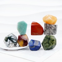 Cristal poli en vrac naturel, ornement en forme libre, agate, améthyste pour la décoration de la maison