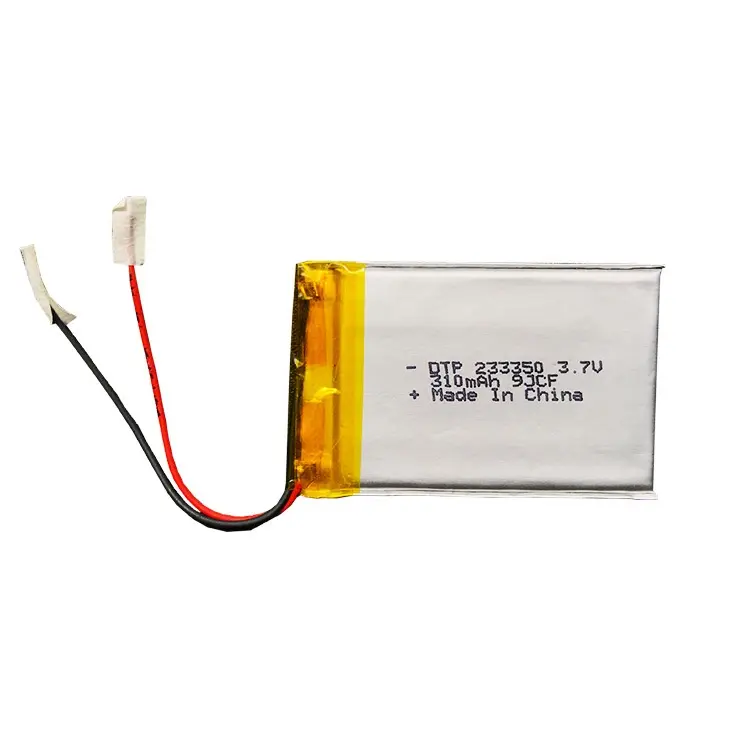 Bateria ultra fina de lipo, 233350 3.7v, 310mah, bateria recarregável