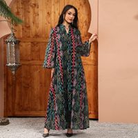 Abaya de luxe pour femmes musulmanes de Dubaï, broderie florale, strass, caftan marocain, robe longue ample, vêtements islamiques 2026