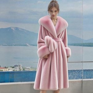 <span class=keywords><strong>Manteau</strong></span> d'hiver pour femmes, nouvelle mode, imprimé léopard, col épais à manches longues, <span class=keywords><strong>imitation</strong></span> fourrure de renard, grande taille, décontracté - Product Image 1