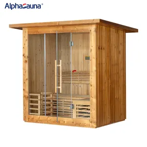 Sauna seca tradicional Sala de vapor interior de lujo y Sauna infrarroja Nuevo diseño Sauna infrarroja Vapor 2 personas para la venta
