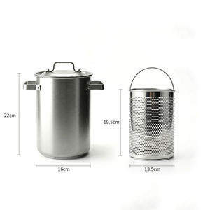Vente Flash : Poêle à Frire Profonde en Acier Inoxydable 304 à Double Poignée Haute <span class=keywords><strong>pour</strong></span> Cuisine Domestique, Cuisinière à Gaz, Table de Cuisson à <span class=keywords><strong>Induction</strong></span> et Usage Commercial - Product Image 6