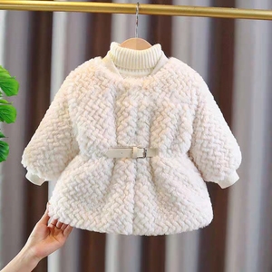 Hot Search Reservation Ropa para niños Niñas Abrigo de lana, Estilo dulce coreano - Product Image 2