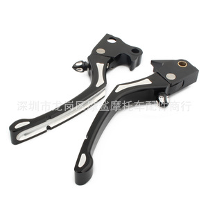 Palanca de freno y embrague para motocicleta Moshark, aluminio negro para Harley XL883 1200 X48 2004-2013 - Product Image 1