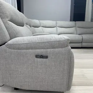 Manbu conjunto de sofá de sala de estar, sofá de tecido confortável e moderno em forma de l