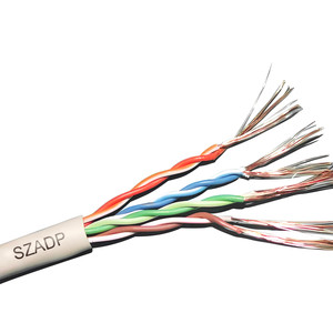 Nhà máy OEM đa Strand mạng cáp linh hoạt xoắn dây CAT5e CAT6 UTP FTP 24AWG 7*0.2 mét đồng nguyên chất PVC vá dây 305m - Product Image 1