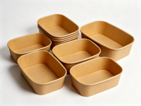 Bols de préparation des repas en plastique PP noir, compatibles micro-ondes, avec couvercle, pour salade et soupe, contenants alimentaires jetables