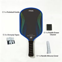 Set Raket Latihan Pickleball Anak R Koda 16mm Serat Karbon Inti Sarang Lebah PP Perlengkapan Lengkap Ramah Lingkungan Hiburan