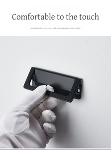 Poignées de porte de placard modernes en zinc, poignées encastrées dissimulées pour tiroirs de cuisine, chambre, commodes et meubles de salon - Product Image 4