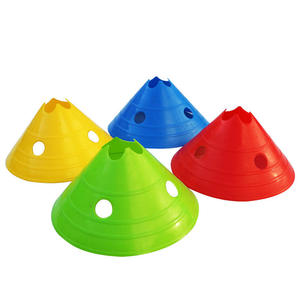 Conos de Fútbol Ranurados de 30cm, 105g, Marcadores de Entrenamiento con Orificios, Obstáculos de Agilidad, Práctica de Fútbol, Resistentes al Viento, Material PE Duradero - Product Image 1