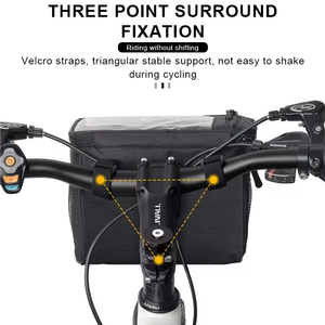 RIDERACE Sac <span class=keywords><strong>de</strong></span> <span class=keywords><strong>guidon</strong></span> <span class=keywords><strong>de</strong></span> vélo avec écran tactile Portable Multifonctionnel <span class=keywords><strong>Gravel</strong></span> Bike Frame Front Bag Road Cycling Accessories - Product Image 3