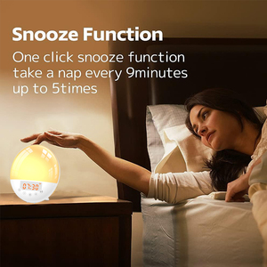 Horloge de table intelligente réveil lumière LED lever du soleil coucher de soleil simulation pour la maison réveil lumineux - Product Image 2