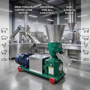 Machine à granulés d'aliments pour animaux domestiques, granulateur d'aliments pour poulets, canards, bovins, moutons, porcs, machine à fabriquer des aliments à base de paille et de céréales - Product Image 6