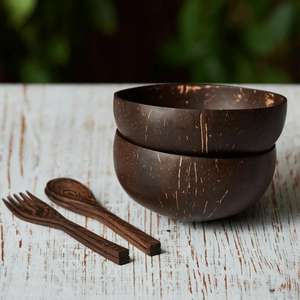 Tazón de cáscara de coco de alta calidad y mejor precio al por mayor de ECO2GO Vietnam/cuencos de cáscara de coco orgánicos de larga duración - Product Image 3