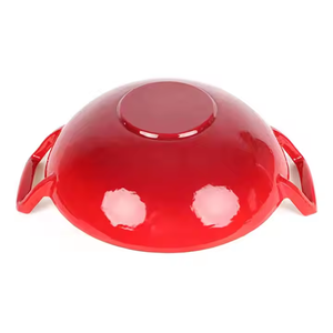 <span class=keywords><strong>Wok</strong></span> Tradicional Chino de Hierro Fundido Esmaltado Rojo Longkey, Certificado CE, Antiadherente, Ecológico, para Acampar al Aire Libre, 18-20L, Envío Inmediato - Product Image 2