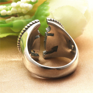 Anchor <b>Ring</b> Men's Retro Silver Stainless Steel <b>Open</b> Design Punk Style Jewelry Gift - Product Image 3