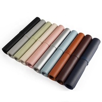 Tapis de bureau en cuir PU antidérapant imprimé taille personnalisée d'usine tapis de table grand tapis de bureau, tapis de souris en cuir PU antidérapant wate