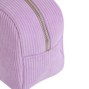 Pochette de rangement pour maquillage pour femme, personnalisée, couleur bonbon, en velours côtelé écologique, avec fermeture éclair, portable, pour le voyage et le rangement - Product Image 4