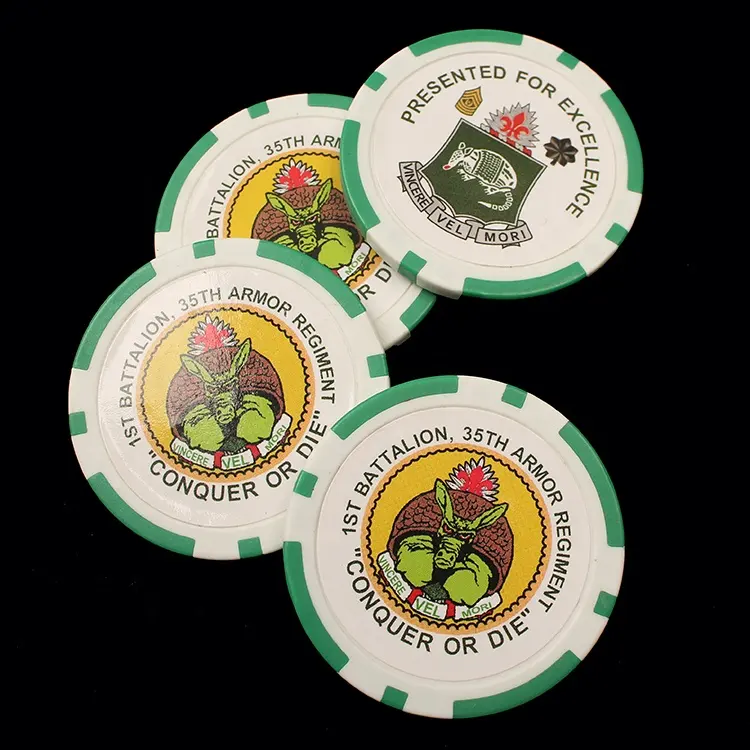 Fabrika toptan seramik Poker cips ile özel özel logo çıkartması