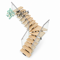 Escalier mono-à-capillaire sur mesure, style minimaliste, directement de l'usine, pour projets de maisons modernes