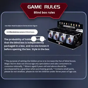 โมเดลหัวไอรอนแมน รุ่น MK3 ของแท้จากมาร์เวล แบบกล่องสุ่ม ประกอบเอง ของเล่นแอคชั่นฟิกเกอร์กึ่งสำเร็จรูป สำหรับตกแต่ง - Product Image 2