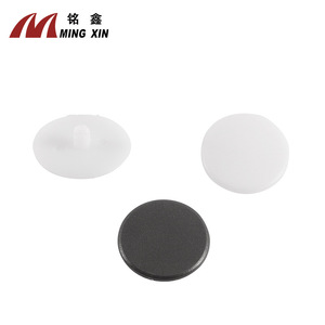 Cache-trou cylindrique plat Ming Xin en plastique 3-en-1 de 18 mm de diamètre, installation facile, accessoire de mobilier - Product Image 2