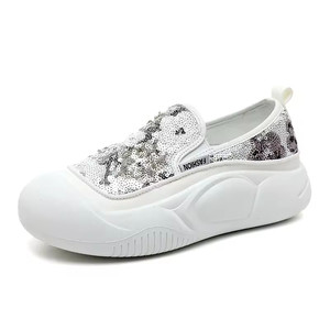 2026 Women's Sporty Lace-Up Closure Anti-Slip Breathable Fashion Trend Personalized Sequins Decorative Shoes Summer Autumn - Product Image 4