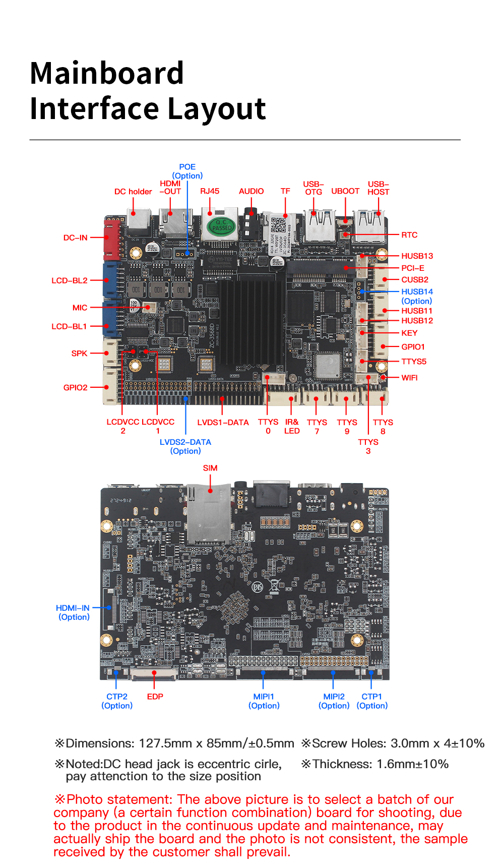 Android/Linux Rk3568 Motherboard for Self-service Kiosks, Vending