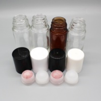 Usine directe personnalisé 30ml clair Transparent verre huiles essentielles pierres précieuses bouteille à bille roulante pour parfum