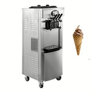 Machine à crème glacée molle verticale avec double compresseur GMCC et écran tactile LCD Sorbetière commerciale avec 2 + 1 saveurs - Product Image 3