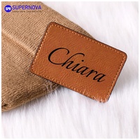 Patch en similicuir gravable au laser avec logo, idéal pour cadeaux, patch de chapeau en similicuir gravable au laser avec support adhésif