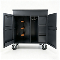 Boîte de rangement pour selle, robuste, mobile, extérieure, verrouillable, grande capacité, pour équipement équestre, avec étagères réglables pour chevaux