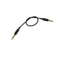 TPE noir plaqué Or Mâle à Mâle Audio FICHE TRRS fiche 3.5MM 4 pôles câble Auxiliaire