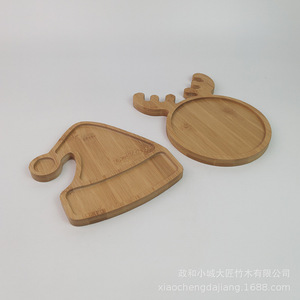 Plateau en bambou en forme de renne 23x17cm pour collations, fruits, fromages, décorations de Noël - Product Image 4