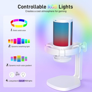 Professional Gamerwave Mic Live Streaming Condenser Desktop RGB Gaming USB Recording Studio <b>Microphone</b> - Product Image 2