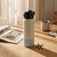 Gourde isotherme en acier inoxydable à double paroi de 800 ml, écologique, avec infuseur à thé, performance thermique de 6 à 12 heures, bouteille d'eau sport