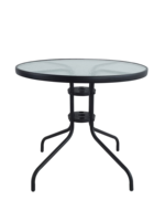 Mobilier d'extérieur en métal et bois au design moderne Table en verre trempé avec crème solaire pour salle à manger ou hôtel Couleurs à la mode