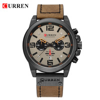Jam Tangan Pria Quartz Grosir Curren 8314 Tali Kulit Bisnis Fashion Tahan Air Tanggal Klasik Pemasok OEM ODM