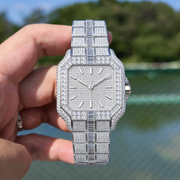 Montres de luxe pour hommes de haute qualité, serties de diamants VVS1, style hip-hop, montre-bracelet automatique mécanique de créateur